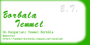 borbala temmel business card